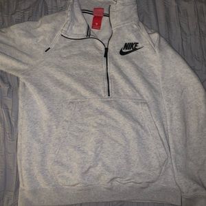 NIKE white quarter zip sweatshirt